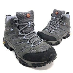 Merrell Boots Womens 7 Moab 2 Grey Mid Gore Tex Continuum Hiking Outdoor Vibram